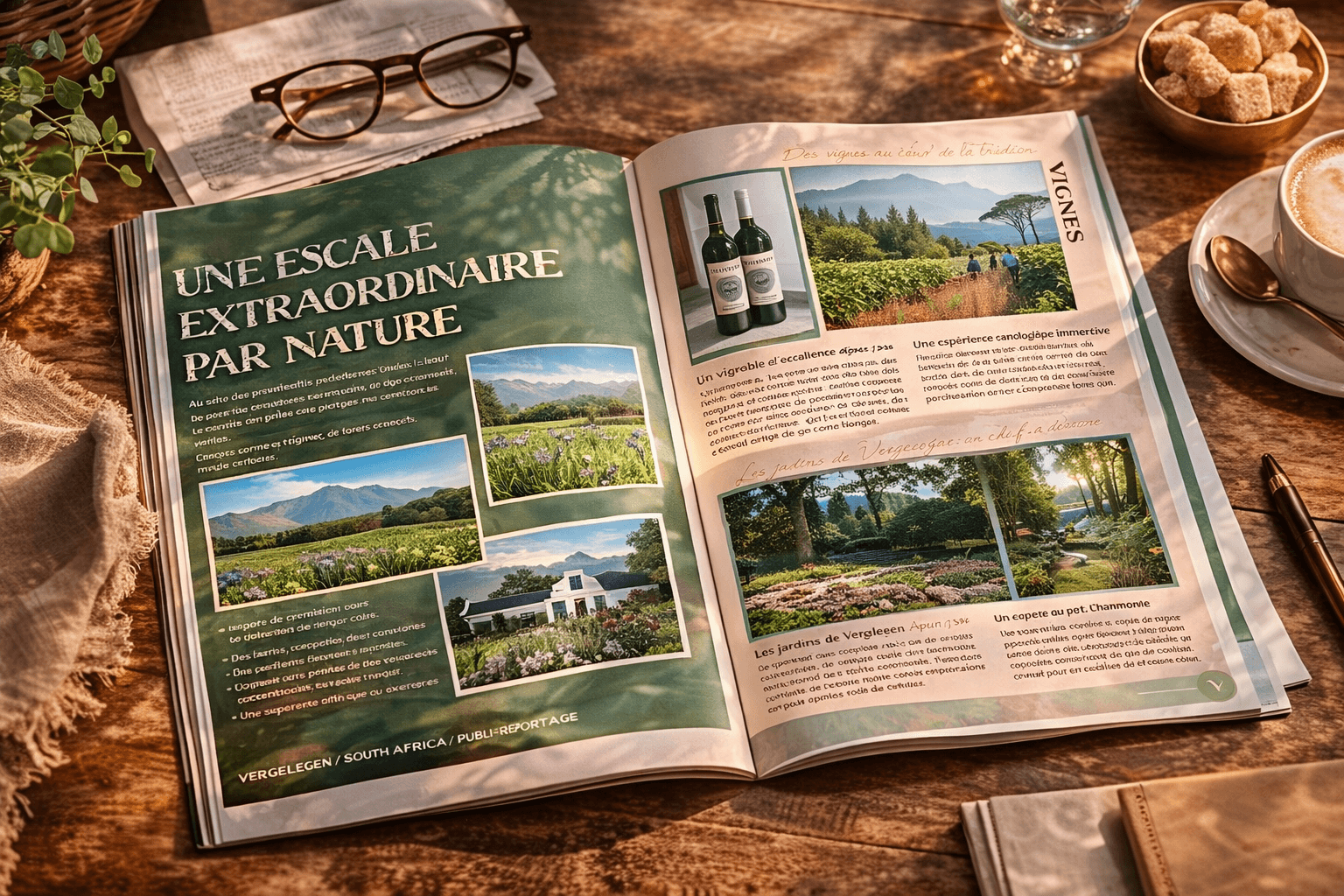 Publireportage touristique — Domaine Vergelegen, Afrique du Sud